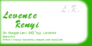 levente renyi business card